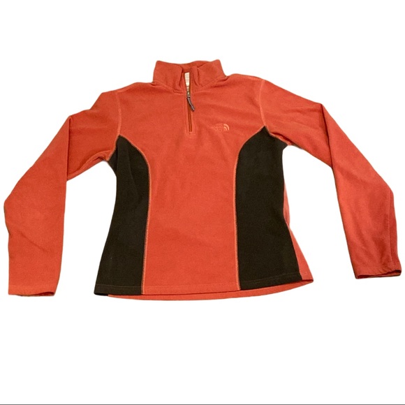 EUC North Face Burnt Orange Fleece Pullover - Picture 2 of 5